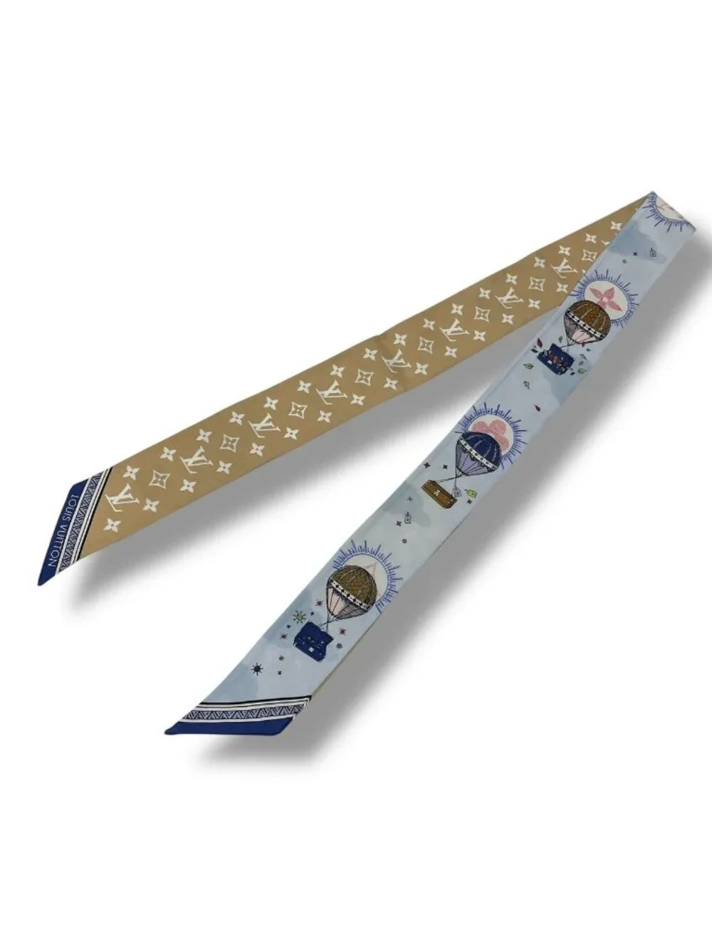 Louis Vuitton Scarf Monogram Logo Balloon Pattern Blue